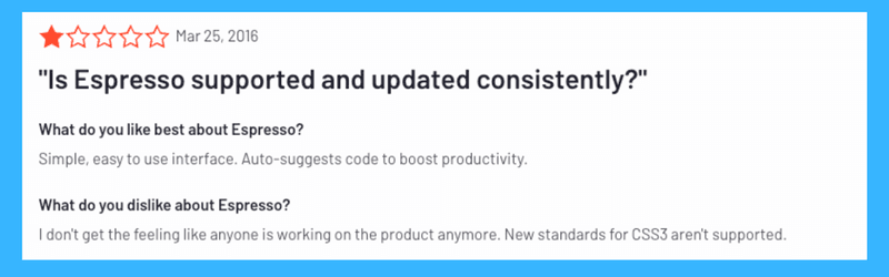 Espresso Reviews