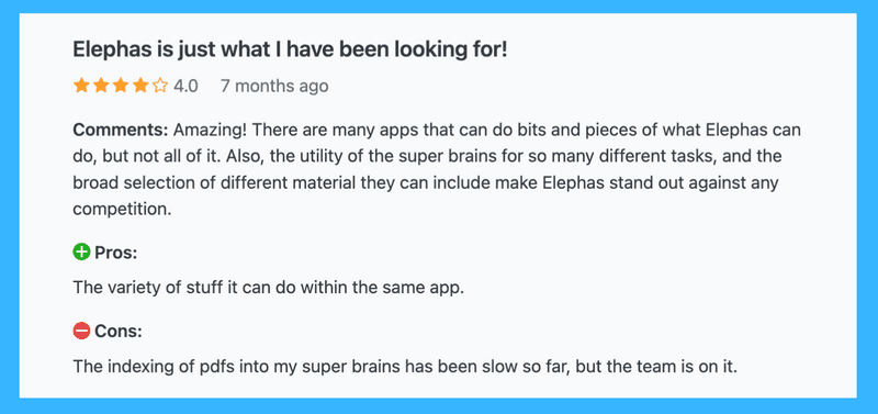 Elephas Reviews 