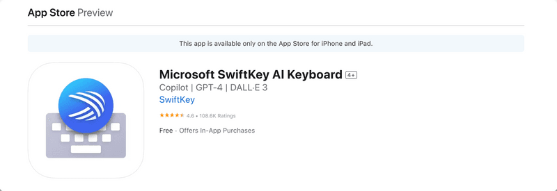 Microsoft Swift Keyboard
