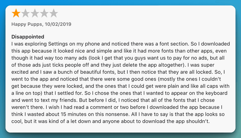 Better Fonts Reviews