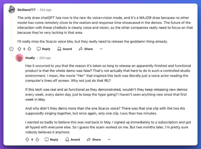 Redditors Opnion on LIama vs ChatGPT 