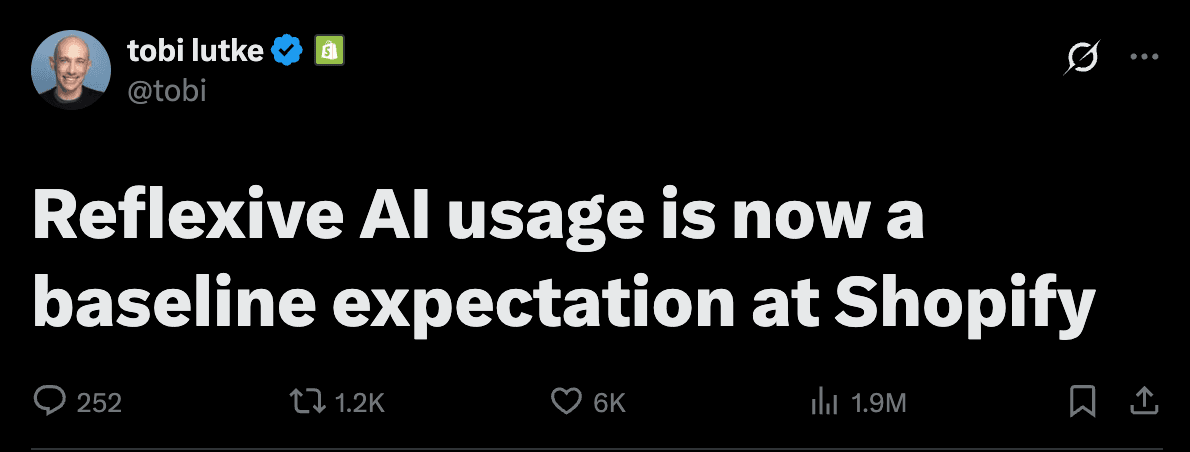 Shopify CEO Reflexive AI