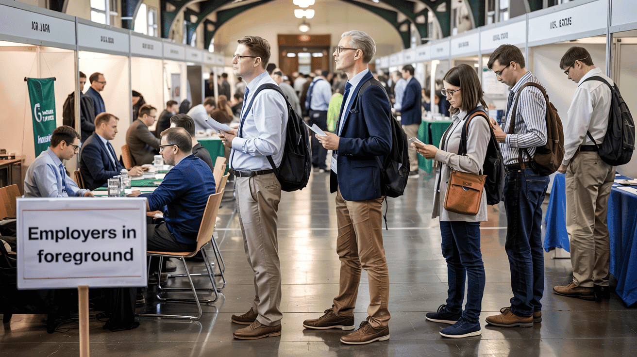 Job market with AI agents 