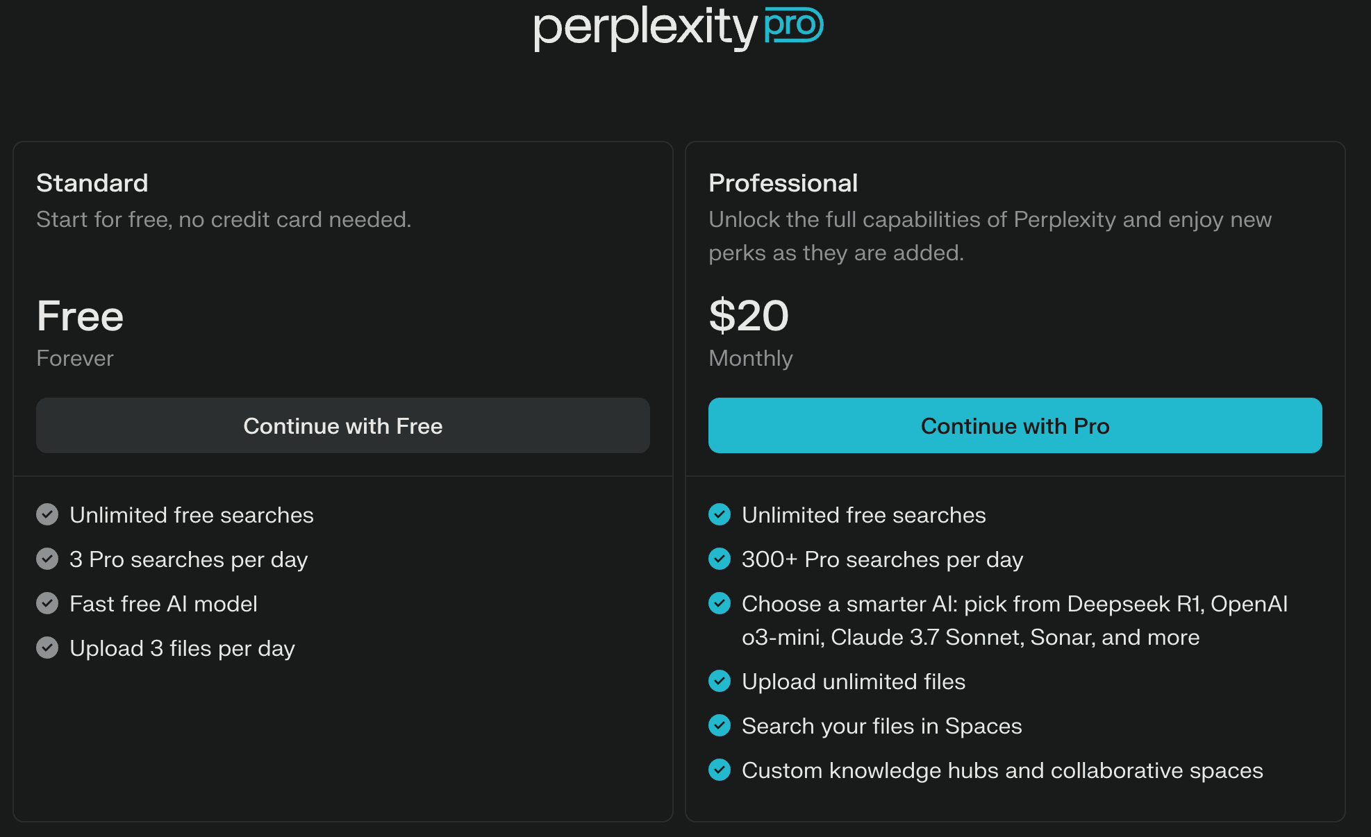 Perplexity Pricing 
