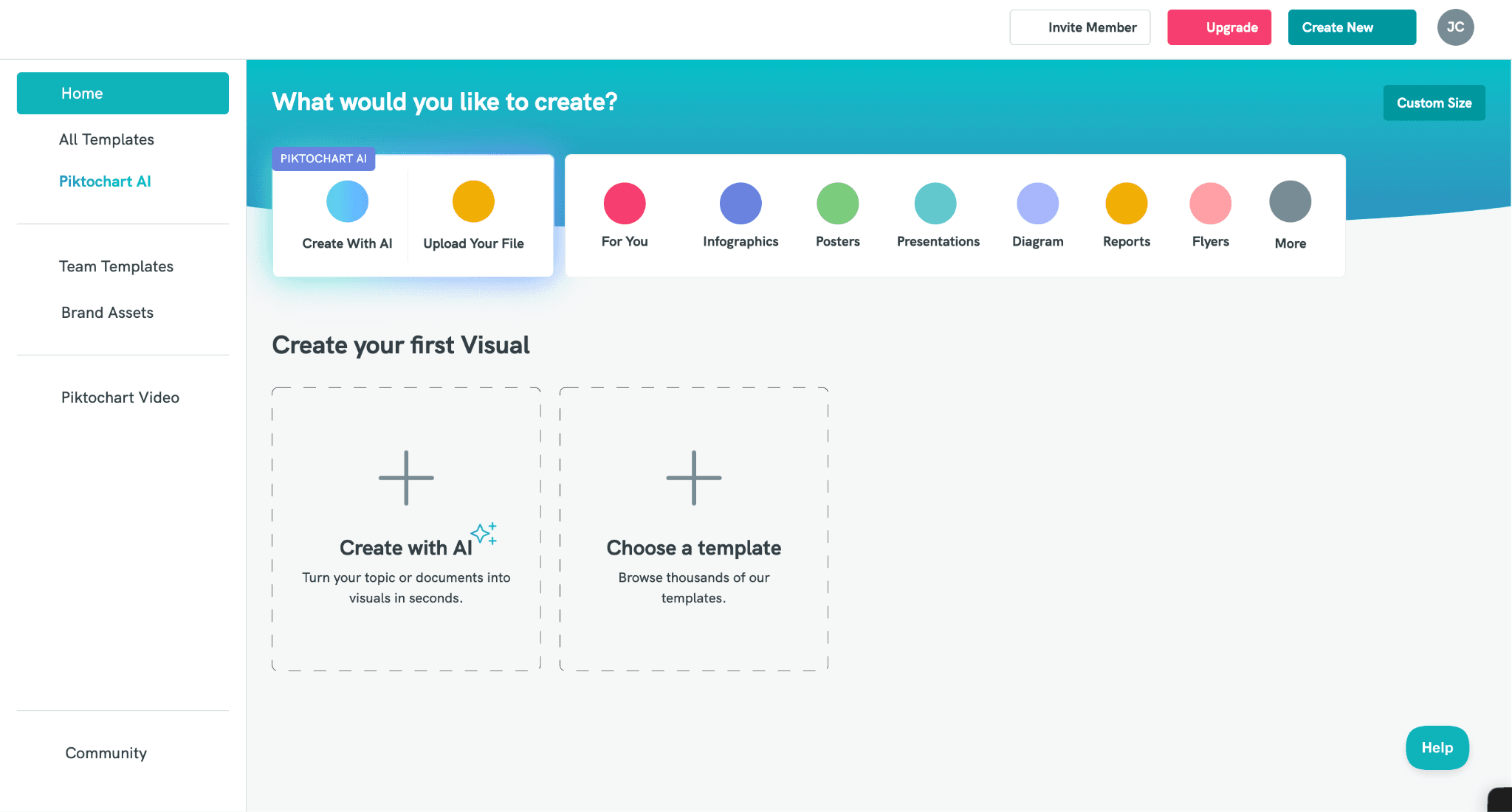 Creating with ai in Piktochart
