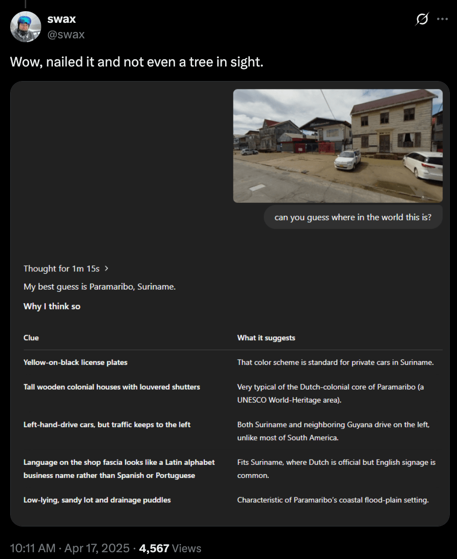 Accuracy of ChatGPT finding locations