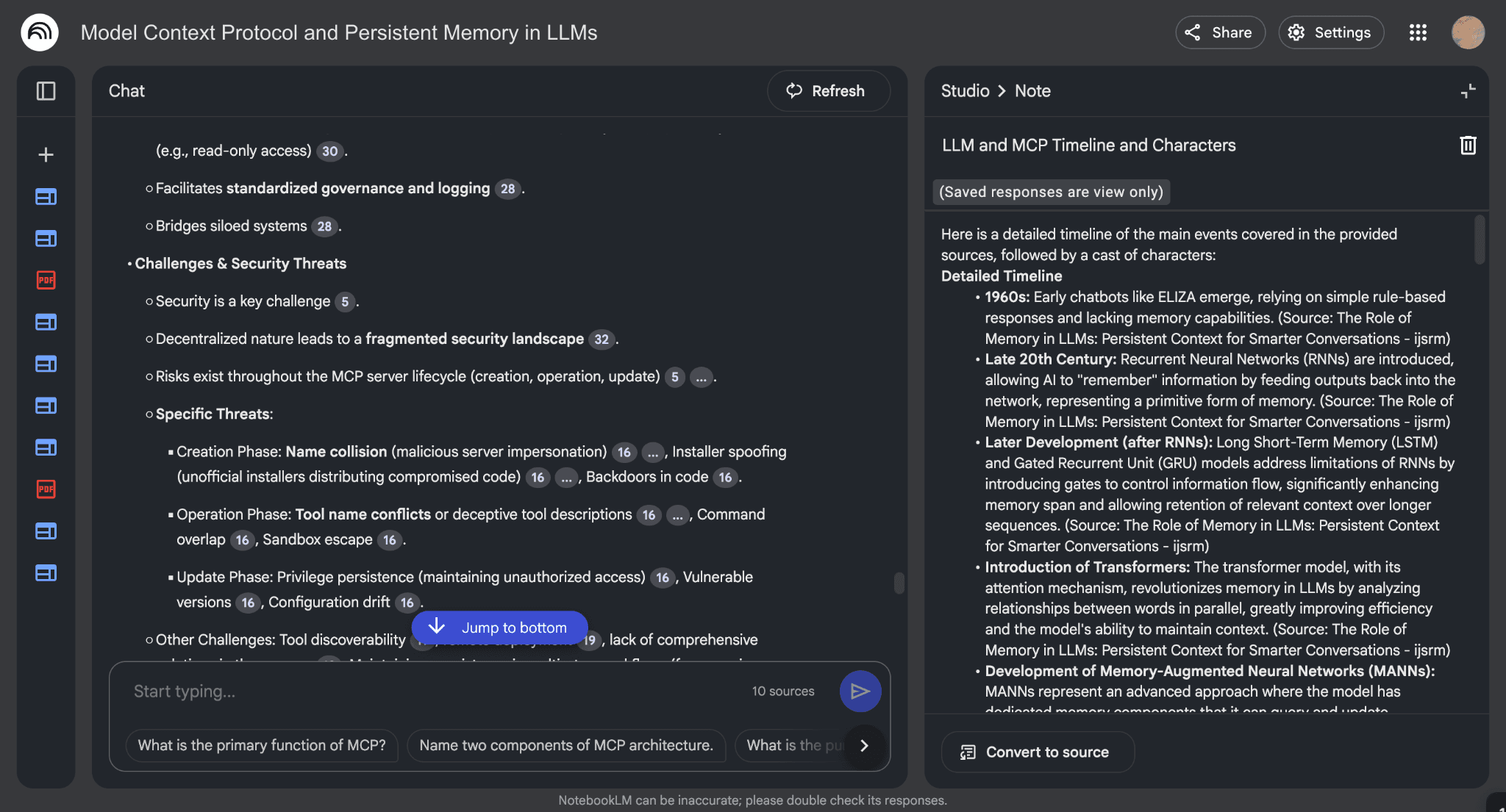 Notebooklm Timelines feature 