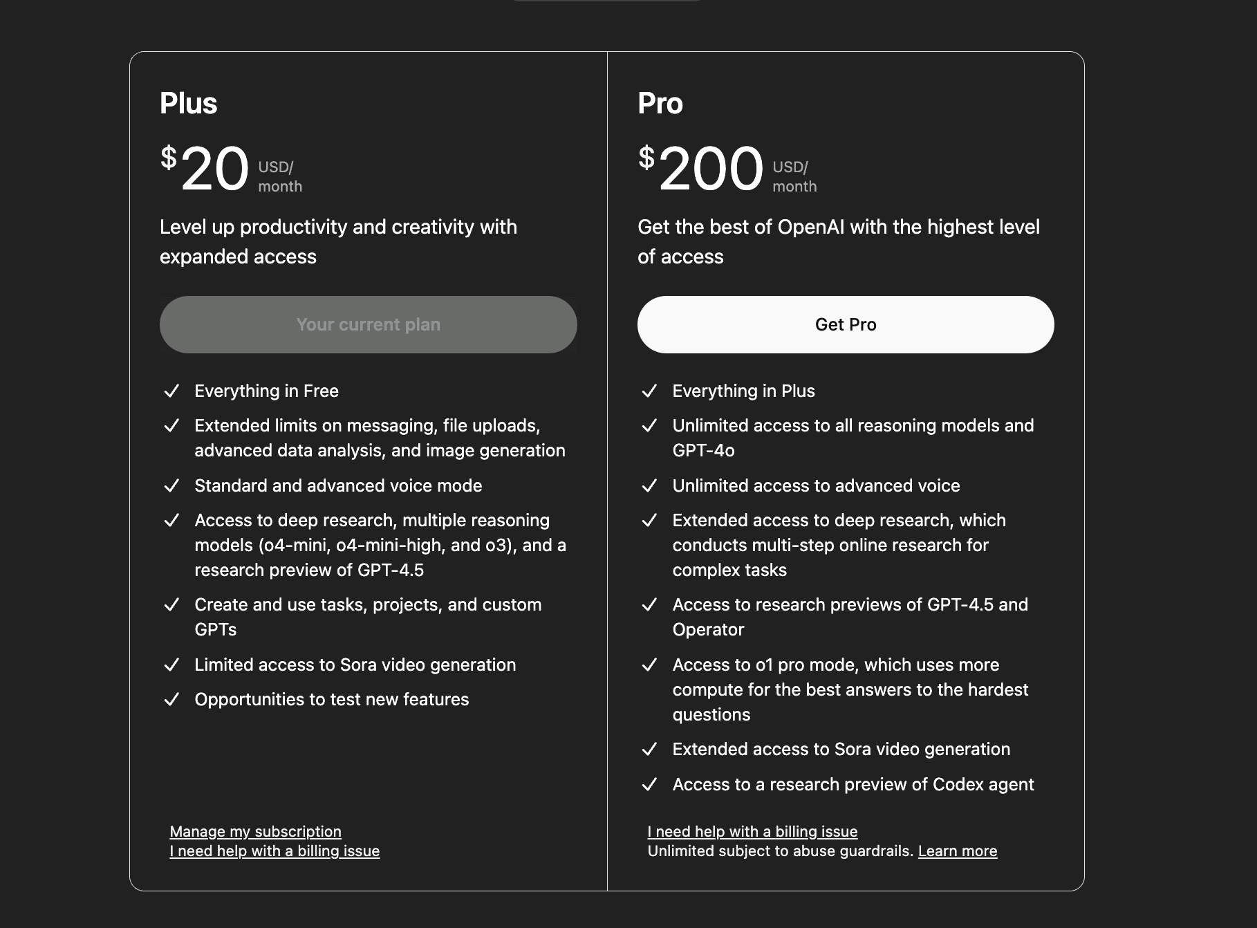 ChatGPT Projects Pricing 