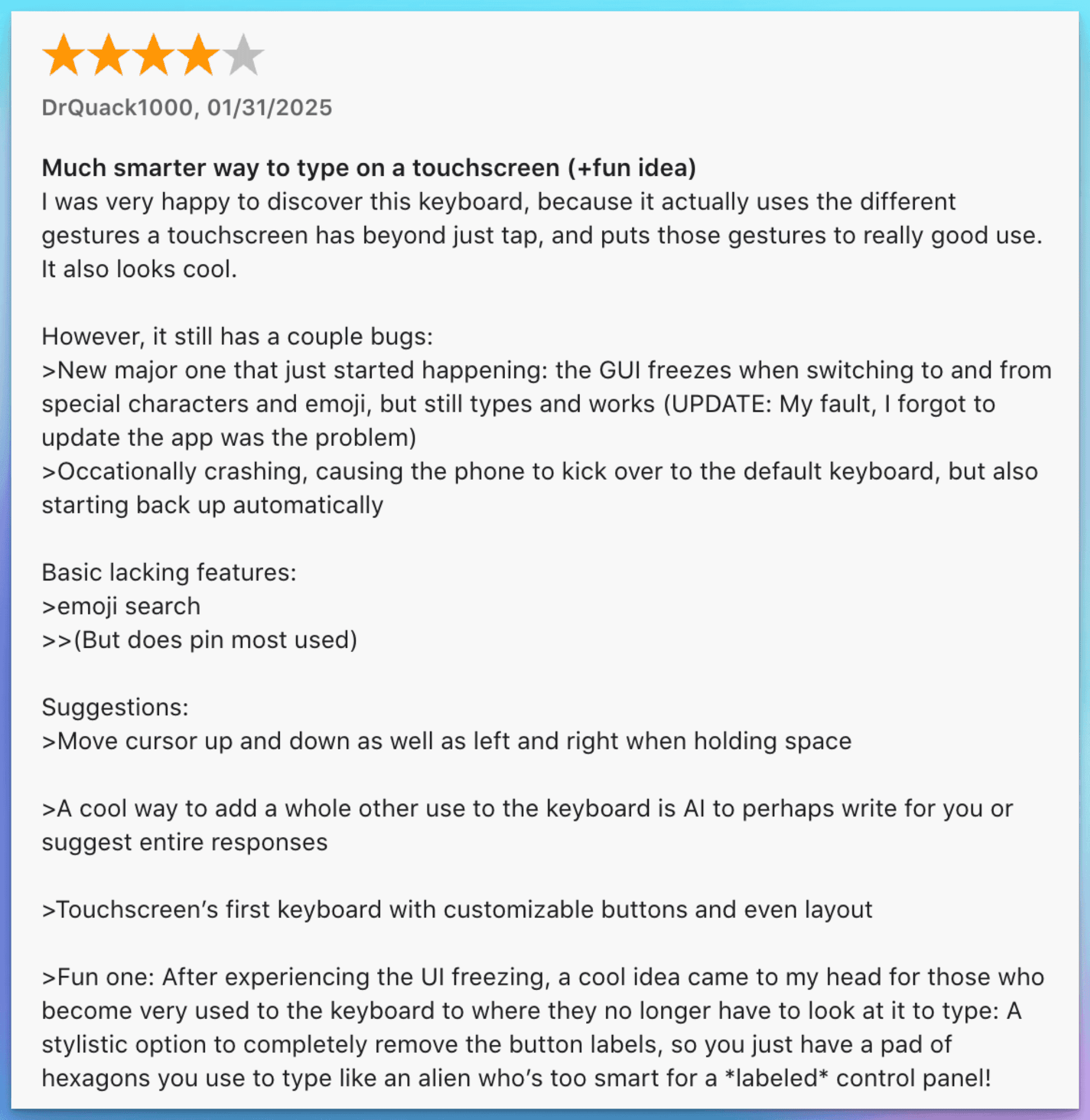 Customer Reviews of Best AI Keyboard for iPhone