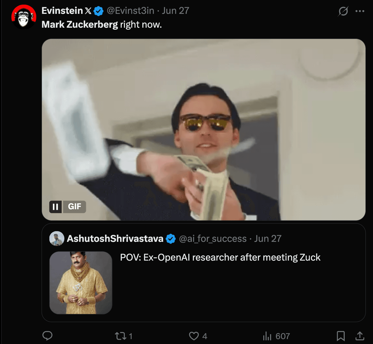 Social media reactions to Mark Zuckerberg hiring OpenAI employees