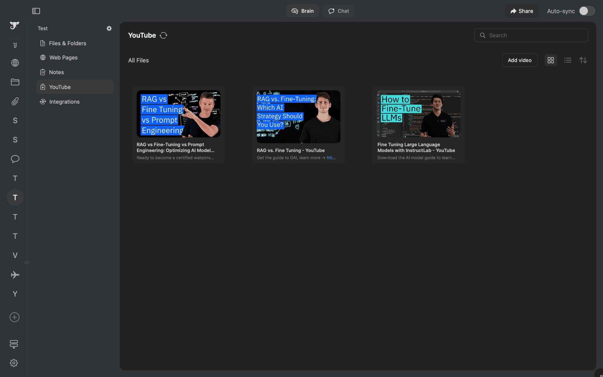 Elephas youtube videos upload feature 