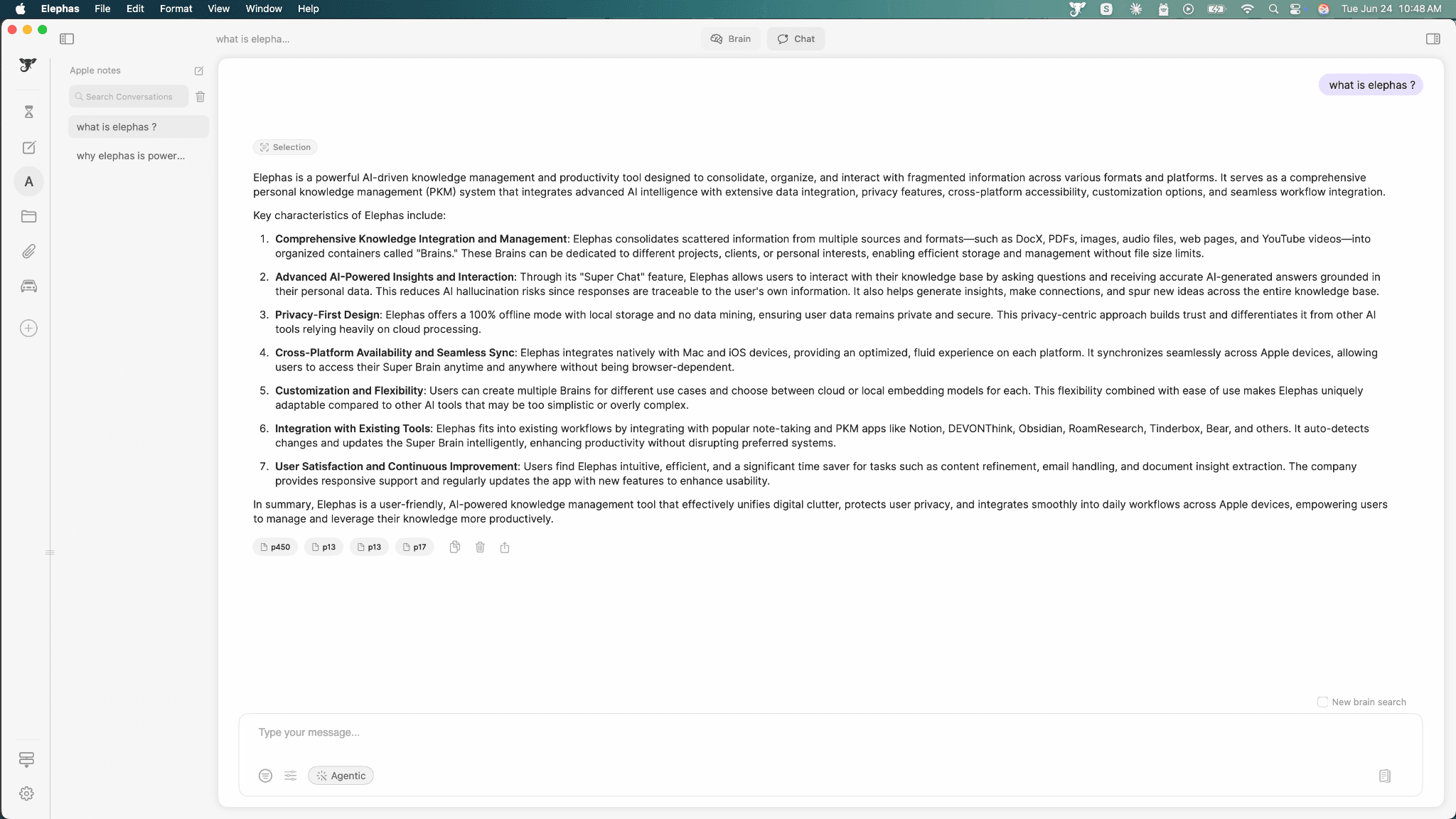 Elephas super brain chat 