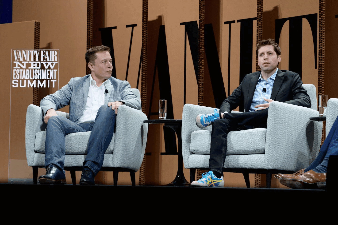Elon Musk together with Sam Altman.