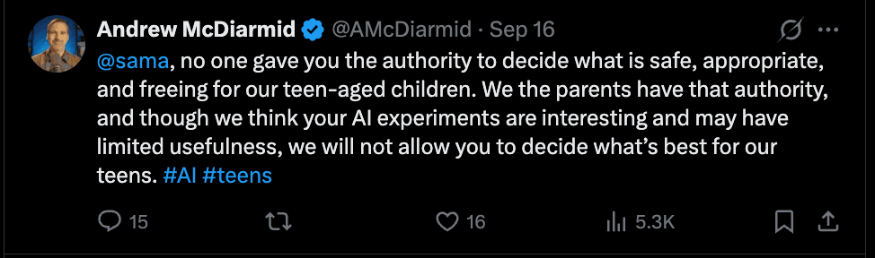 User reactions to OpenAI new Safety Rules