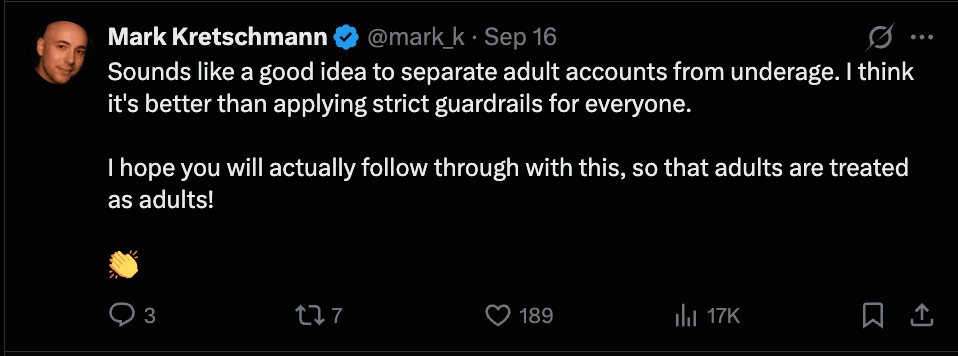 User reactions to OpenAI new Safety Rules