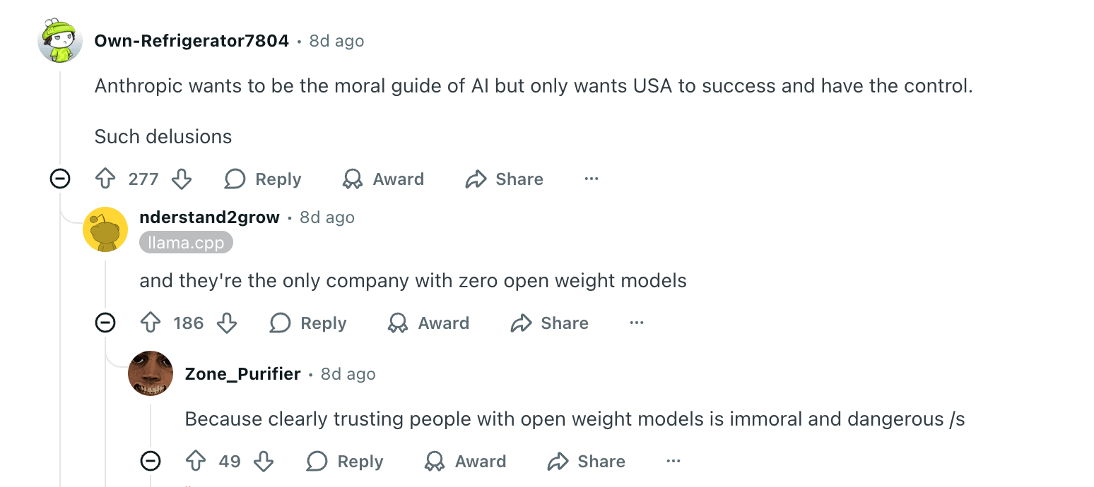 Reddit discussions on Yao Shunyu leaving Anthropic