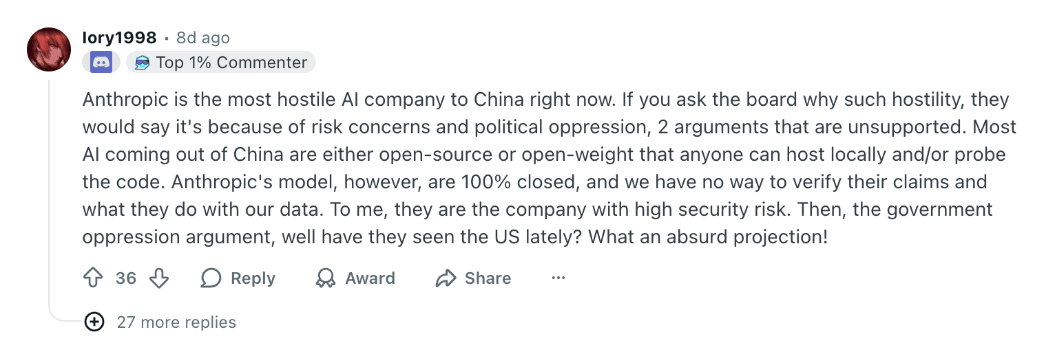 Reddit discussions on Yao Shunyu leaving Anthropic