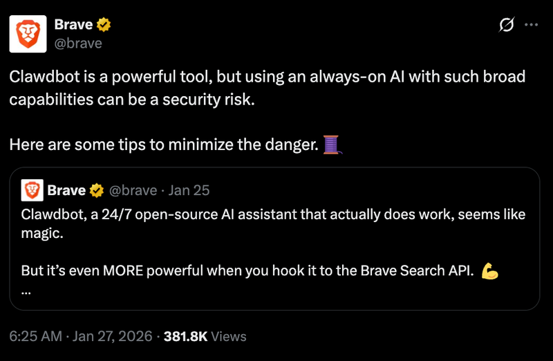 X users reaction to Clawdbot 
