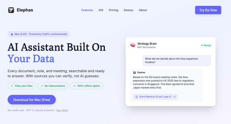 Elephas better then NotebookLM and Perplexity