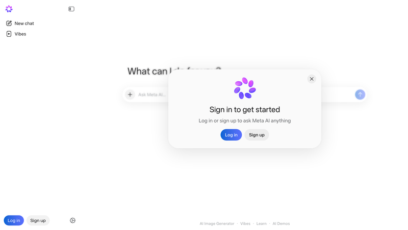 Meta homepage