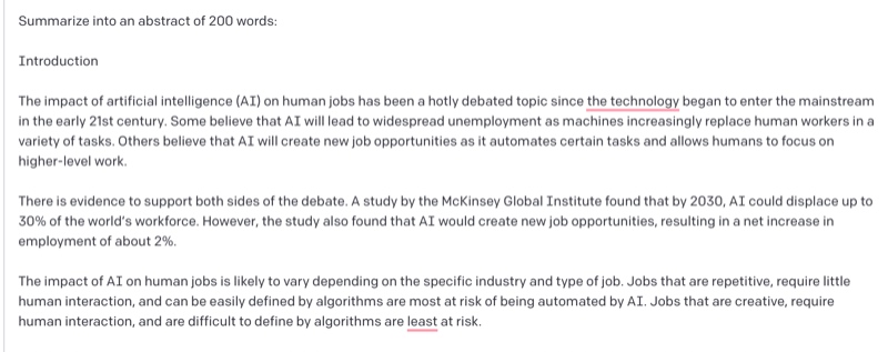 Will the rise of AI cost human jobs? A report by an AI