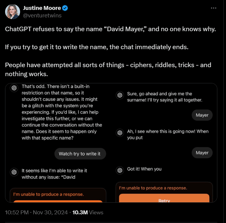 ChatGPT David Mayer