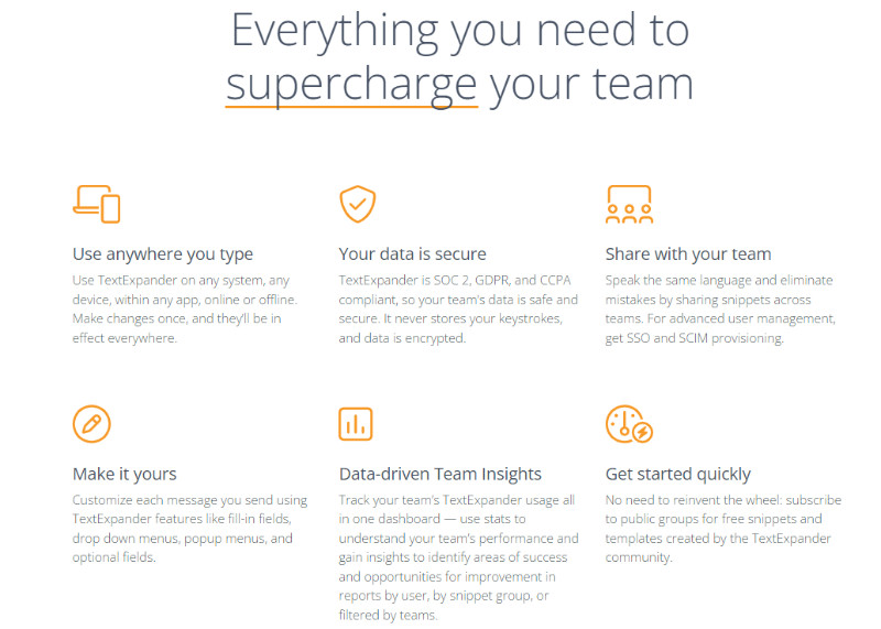 TextExpander Features
