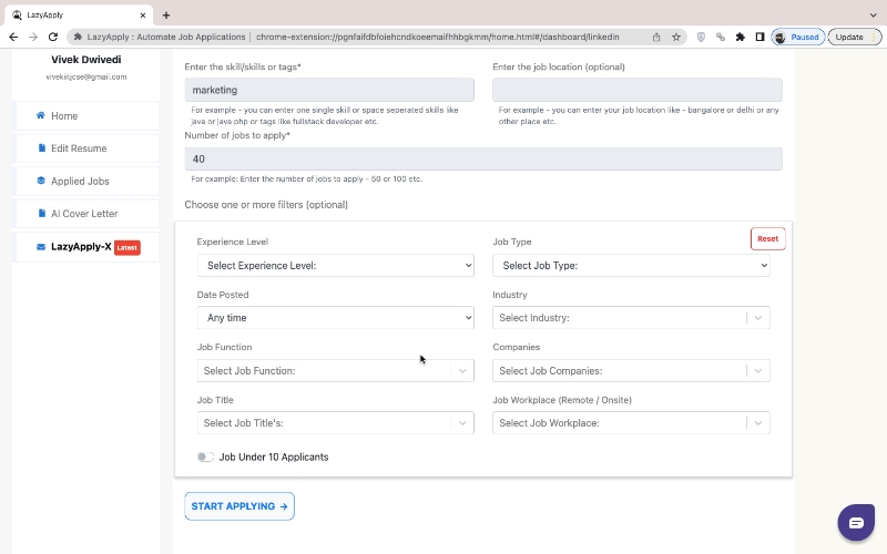 Linkedin easy apply bot