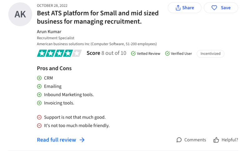 Zoho Recruit Review
