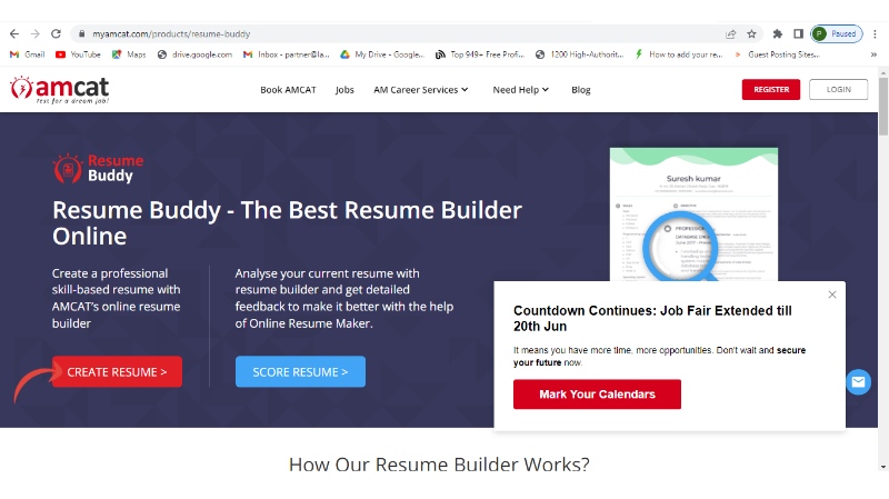 AMCAT's Resume Builder Review 2024