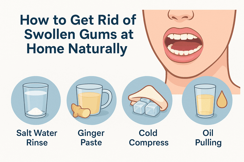 how to get rid of swollen gums naturally at home