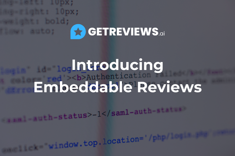 Introducing Embeddable Reviews Widgets