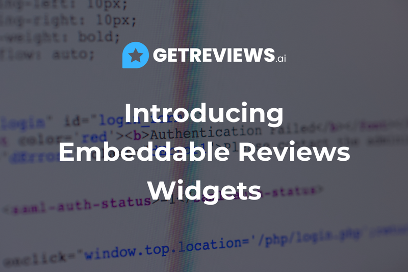 Introducing Embeddable Reviews Widgets