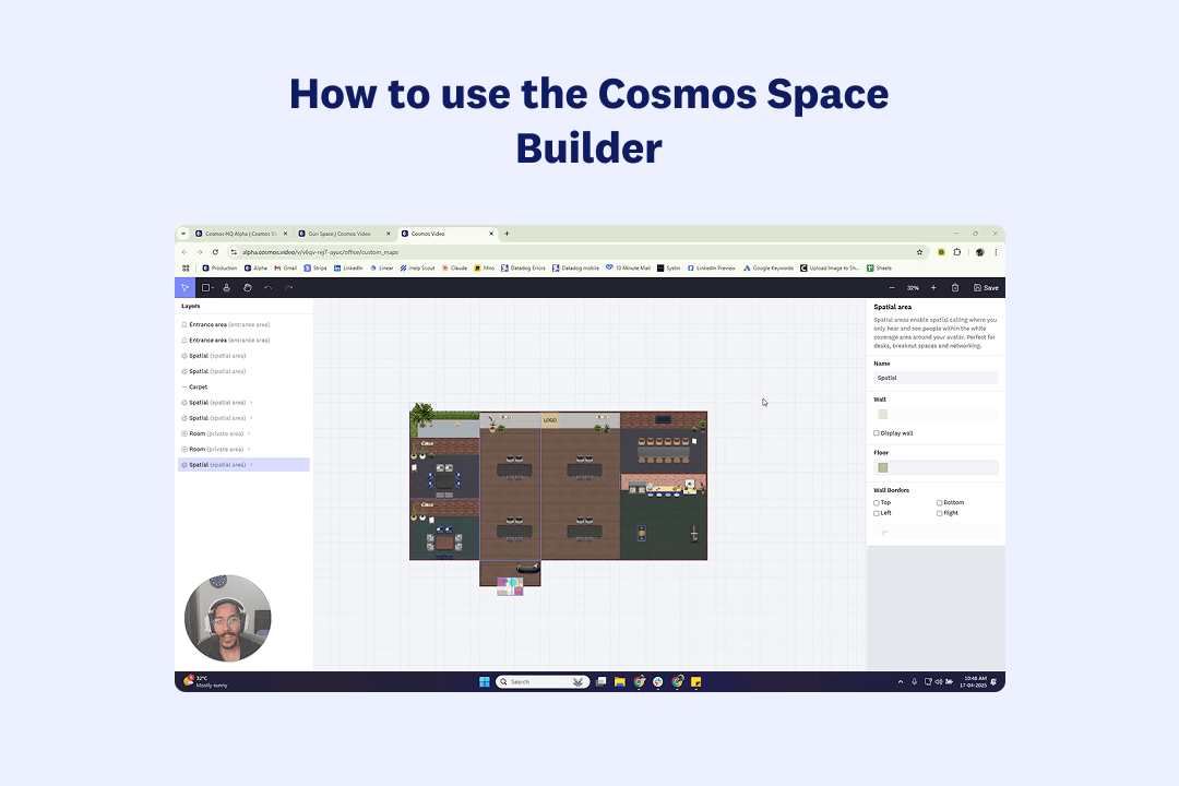 How to Use the Cosmos Space Builder