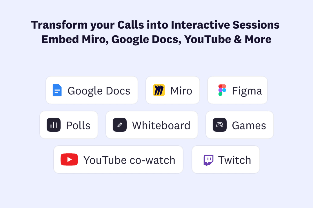 Transform your Cosmos sessions with embedded apps & crystal-clear audio