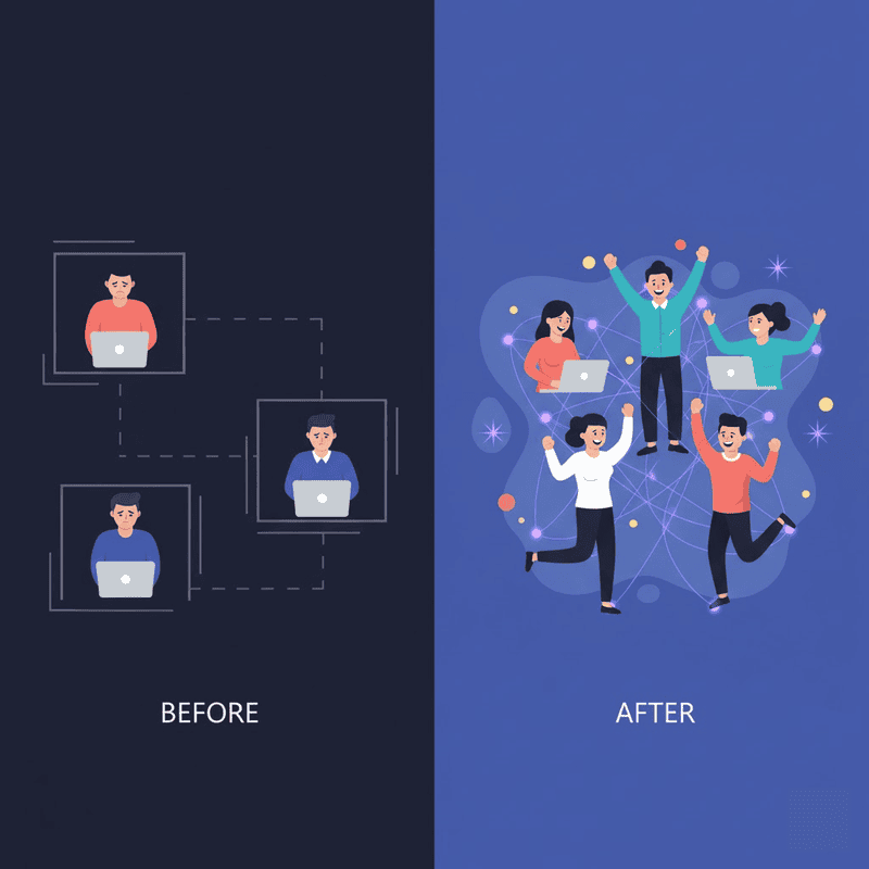 Before and after changes with your remote team culture