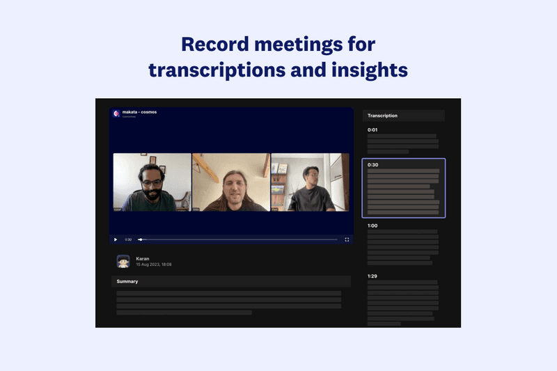 Record meetings and ability to blur your video background