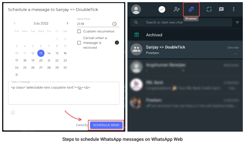 How To Schedule WhatsApp Messages on WhatsApp Web?