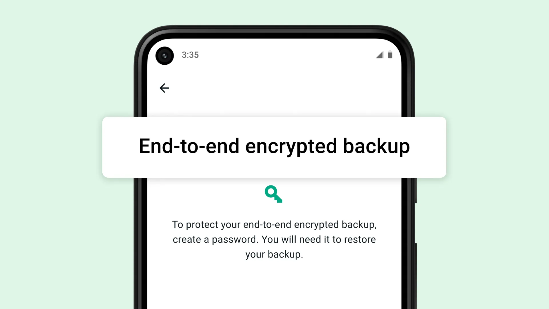 Enable Encrypted Backups