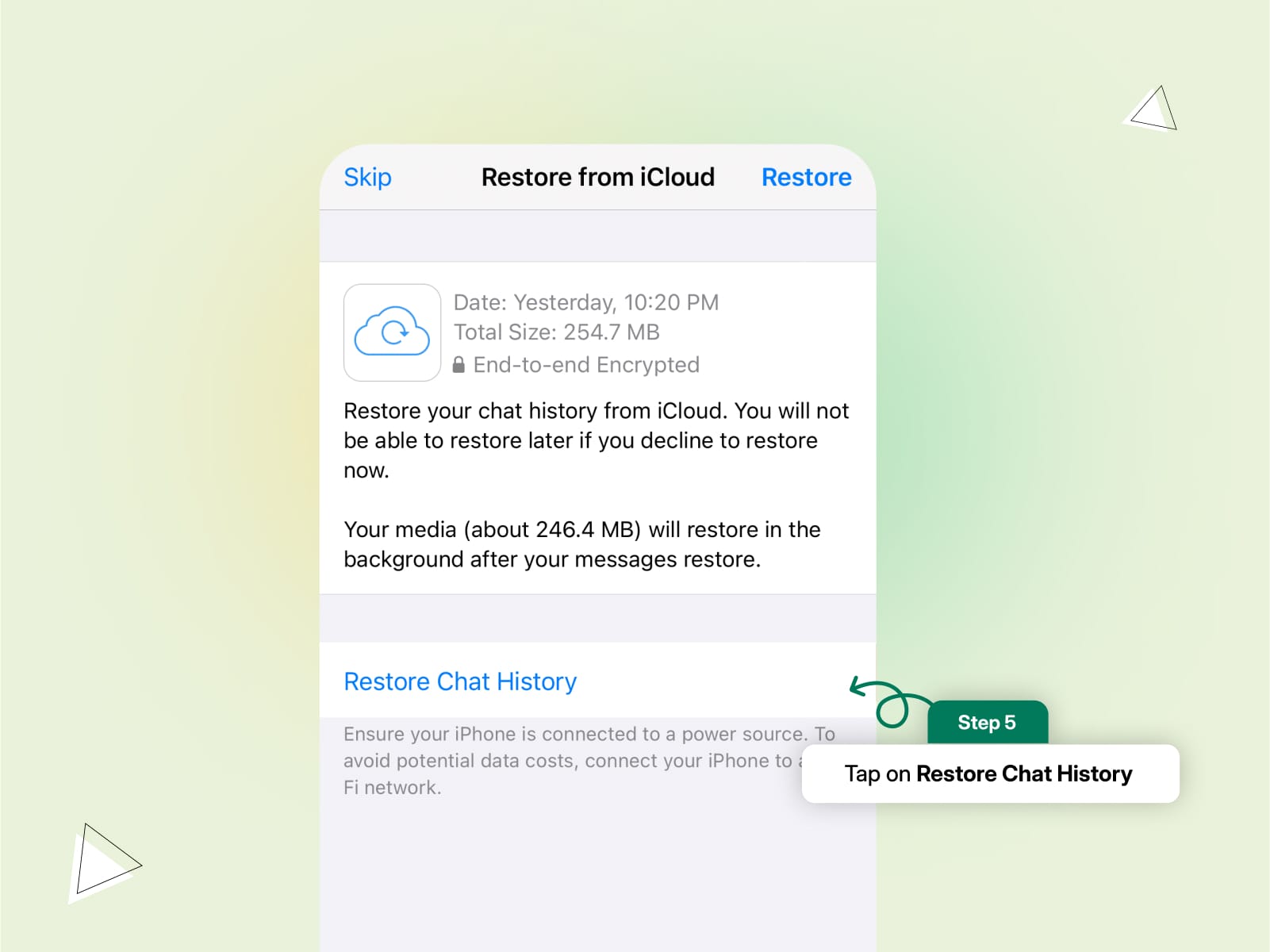 How to Restore WhatsApp Chat from from iCloud (iPhone)