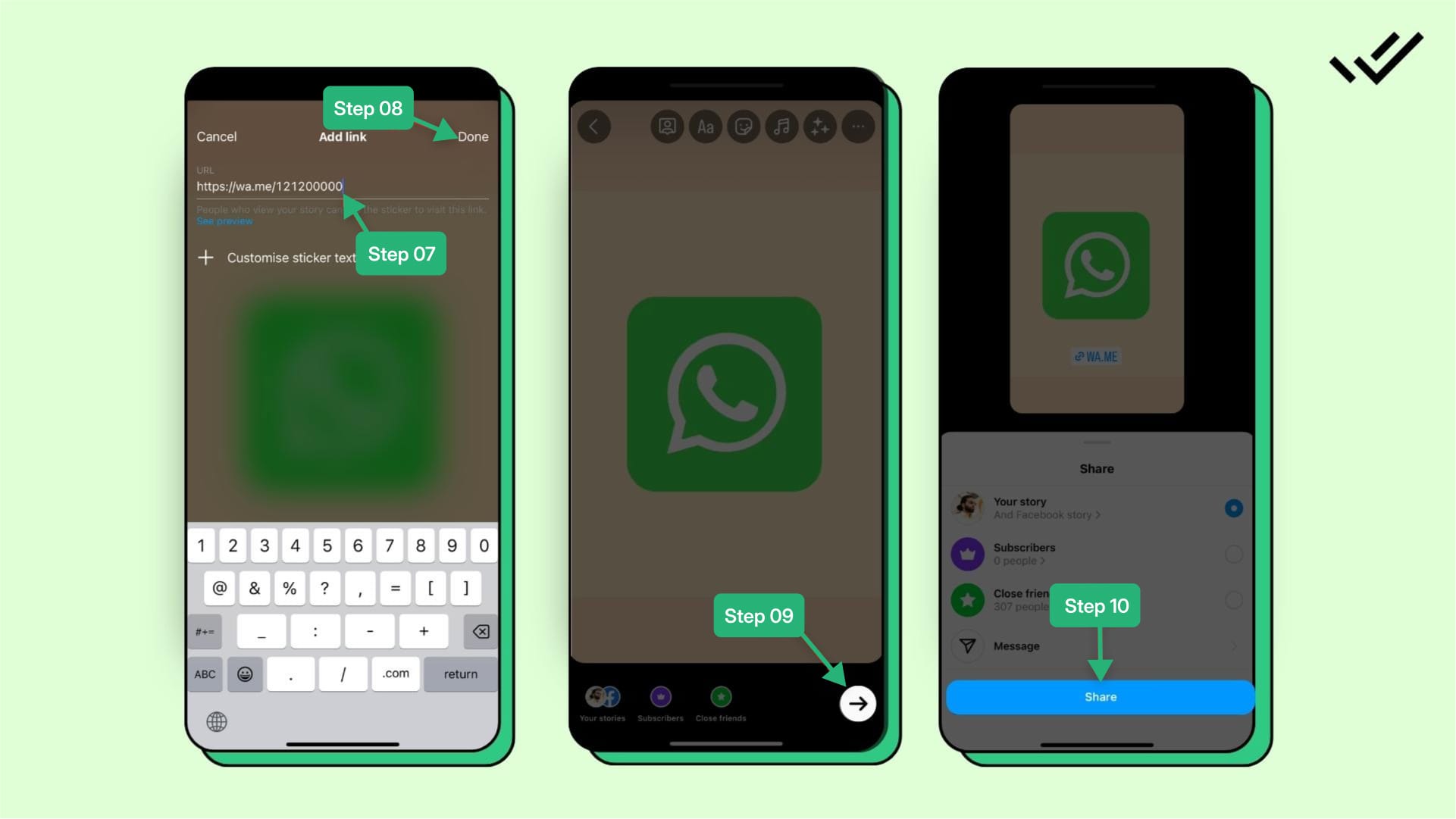Steps to Add WhatsApp Link to Instagram Story Highlights
