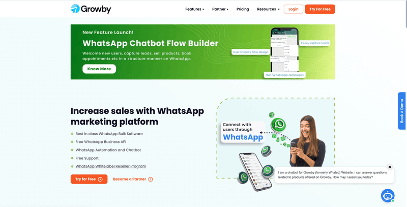 WhatsApp Automation Tool - Growby