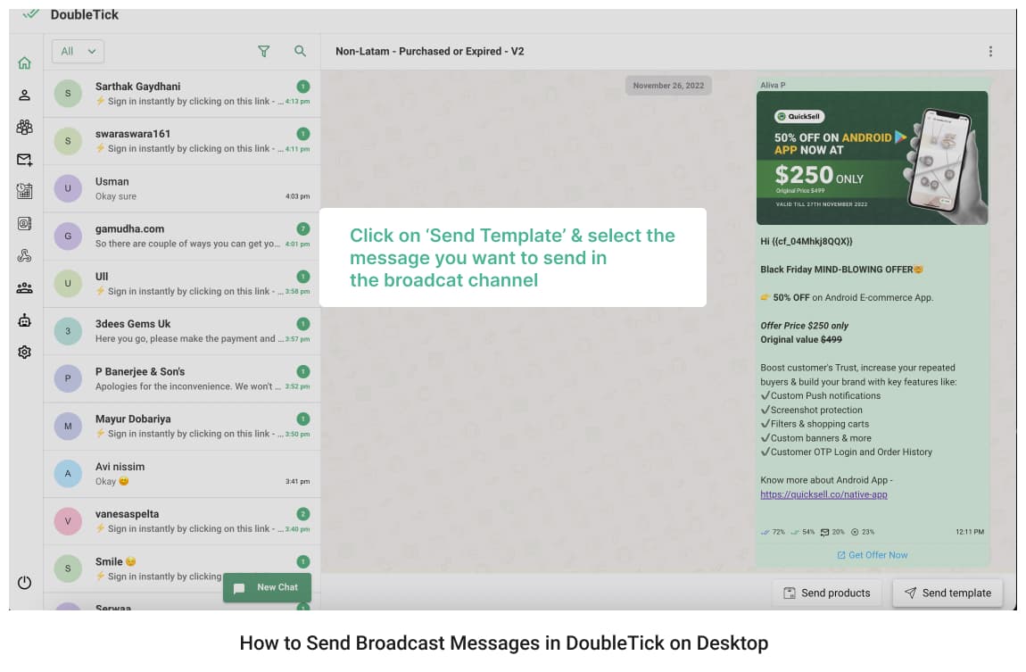 How to Broadcast Promotional Messages with DoubleTick WhatsApp Business API?