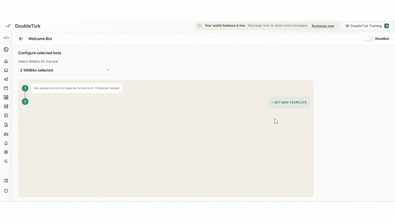 Automate Welcome Messages on DoubleTick