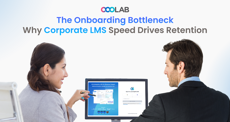 Corporate LMS dashboard showing a structured new hire onboarding path - LearningOS