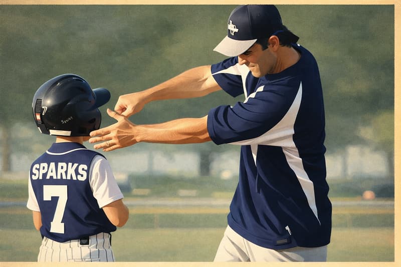 Baseball coach and student.