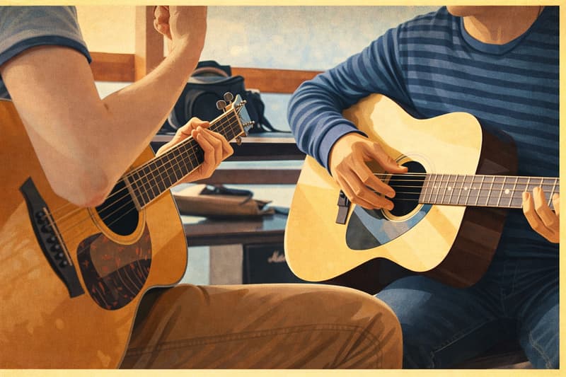 People playing guitar