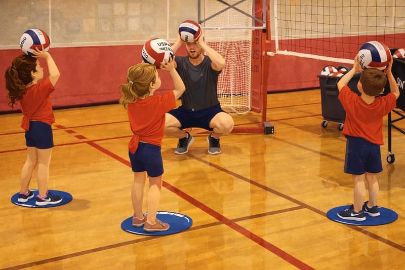 A volleyball lesson