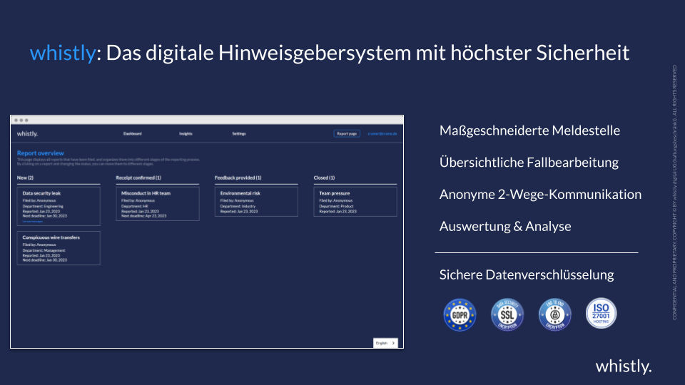whistly Hinweisgebersystem