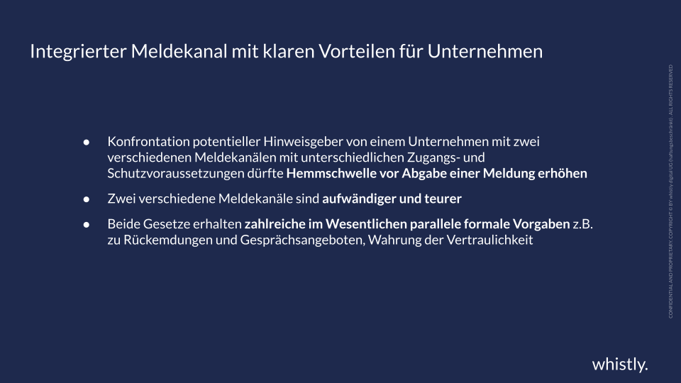 Integrierter Meldekanal mit klaren Vorteilen für Unternehmen